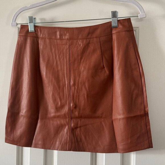 New Lulus Most Fab Clay Vegan Leather Mini Skirt Size S Small - Picture 10 of 16